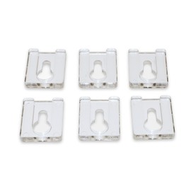 Source One LLC Clear Acrylic Premium Keyhole Attachment Hangers (6 Pack)