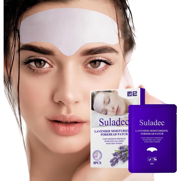 SULADEC Lavender Anti-Wrinkle & Moisturising Forehead Patches, Facial Wrinkle Patches,