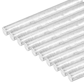 uxcell 10Pcs Zinc Rod, 99.995% High Purity Solid Zinc Bar 3/8"(10mm) Dia 4"(100mm) Length Zinc Metal Rod Anode Good Conductivity for Scientific Experiment Research DIY Craft