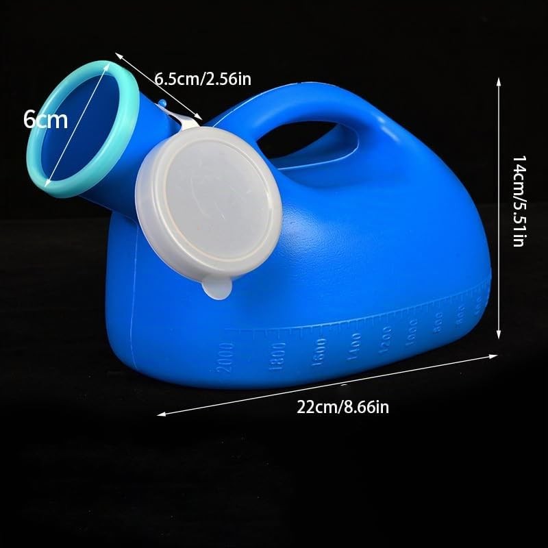 2000ml Large Capacity Men's Urinal Bottle,Elderly Plastic Urine Collector with