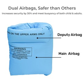 2-4 Pack Arm Floaties for Kids Adults, Pool Arm Floats, Inflatable Swim Ring, PVC Arm Floater Sleeves for Toddlers Children 3-5-6-12 Years (1 Pair Blue)