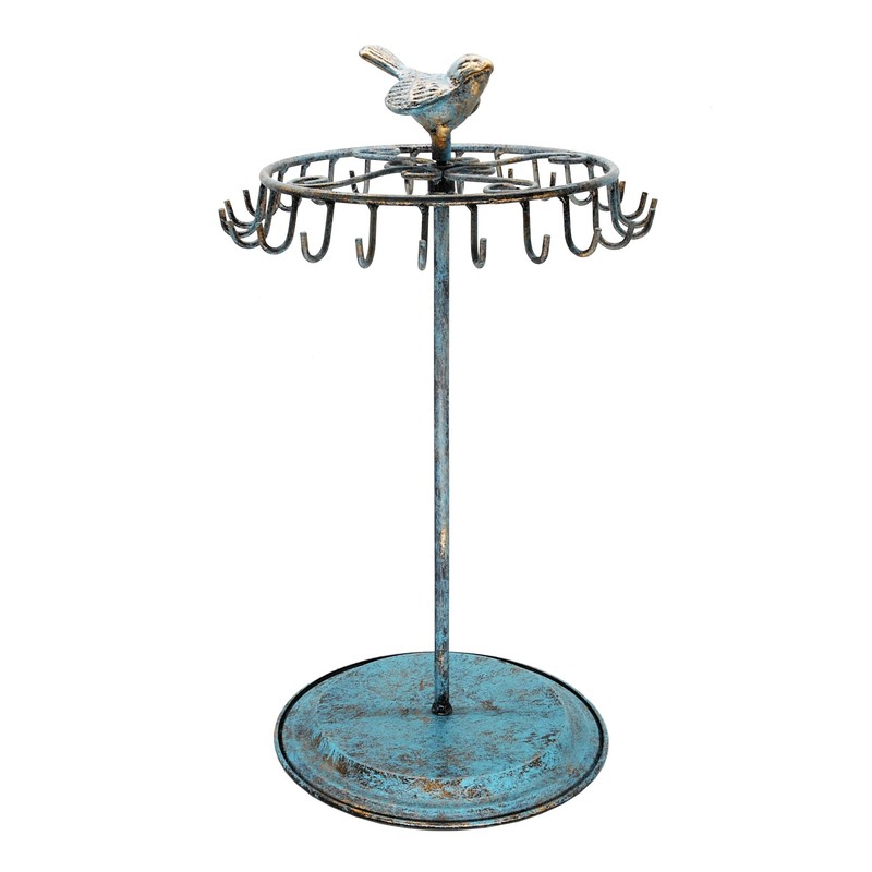Golden Turquoise Bird Rotating Necklace Holder Bracelet Stand/Jewelry Organizer/Jewelry Tree