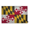 HOSNYE Maryland State Flag Non Slip Doormat Distressed Grungy Textures