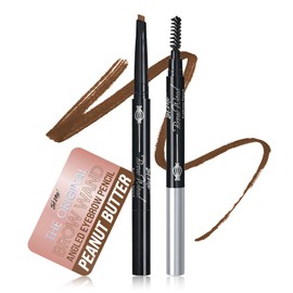 Skone Cosmetics The Original Brow Wand Eyebrow Pencil with Brush - Dual-Sided Retractable Waterproof Long-Lasting Brown Eye Brow Pencils for Women with Sleek Eyebrows - Peanut Butter for Blondes