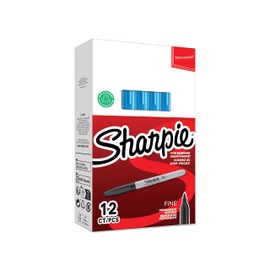 Sharpie Fine Marking Pen, 12 count, Bright Blue