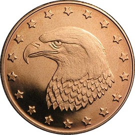 1/4 oz .999 Pure Copper Round/Challenge Coin (Bald Eagle)