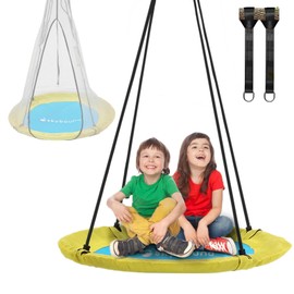 SkyBound Tree Swing Saucer Swing - 600LB Weight Capacity - Outdoor Swing with Hanging Straps - Waterproof Tree Swings for Kids - Tire Swings for Trees - Durable Flying Swing Seat for Children