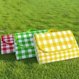 Extra Large 12-Person Family Picnic Mat for Beach Camping Mat Red