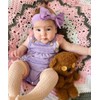 Zoputey Baby Girl Romper Solid Colour Sleeveless with Pocket Design