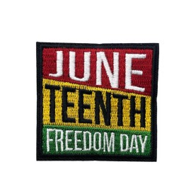 Juneteenth Freedom Day USA American Power Script 2 inch Patch AVA6576 F7D8K