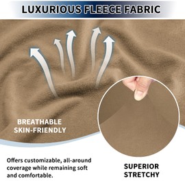 PureFit Recliner Console Cover for Reclining Couch Covers, Super Stretch Middle Console Slipcovers for Recliner Sofa Cover, Furniture Protector for Kids Pets with Pockets&Elastic Bottom, Camel