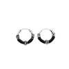 WINDALF Vikings Azuari Hoop Earrings 13 mm Silver Wheel with