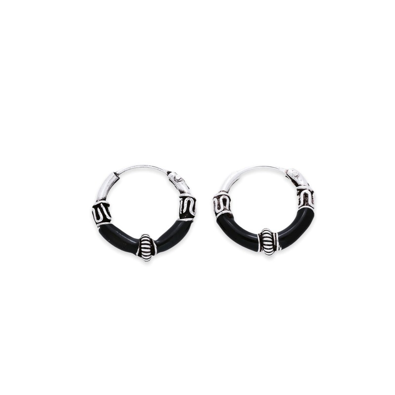 WINDALF Vikings Azuari Hoop Earrings 13 mm Silver Wheel with