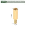 YOKIVE Pack of 70 Brass Hexagon Thread Spacers Hexagonal Spacers