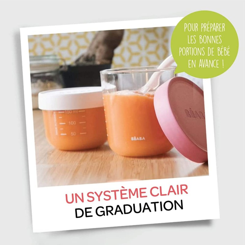 BEABA Beaba Conservation Jar Quality Glass 250 ml - Neon