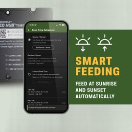 Moultrie Feed Hub - Universal Cellular Timer Kit - Cellular Feeder Timer System with Feed Level Detector - Universal Fit for Most Spincast Wildlife Feeders