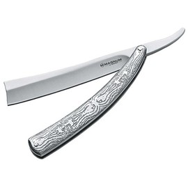 Magnum Fleet Street Razor, Silver Handle, Straight Blade