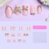 French Tip Press on Nails Short Square Fake Nails with