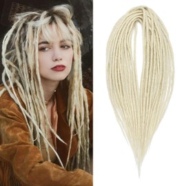 Dsoar 24 Inch 10 Strands/Pack Synthetic Dreadlocks Double Ended Extensions Thin 0.6 cm Crochet Braided Hair Soft Dreads Reggae Hip-Hop Hippie Style