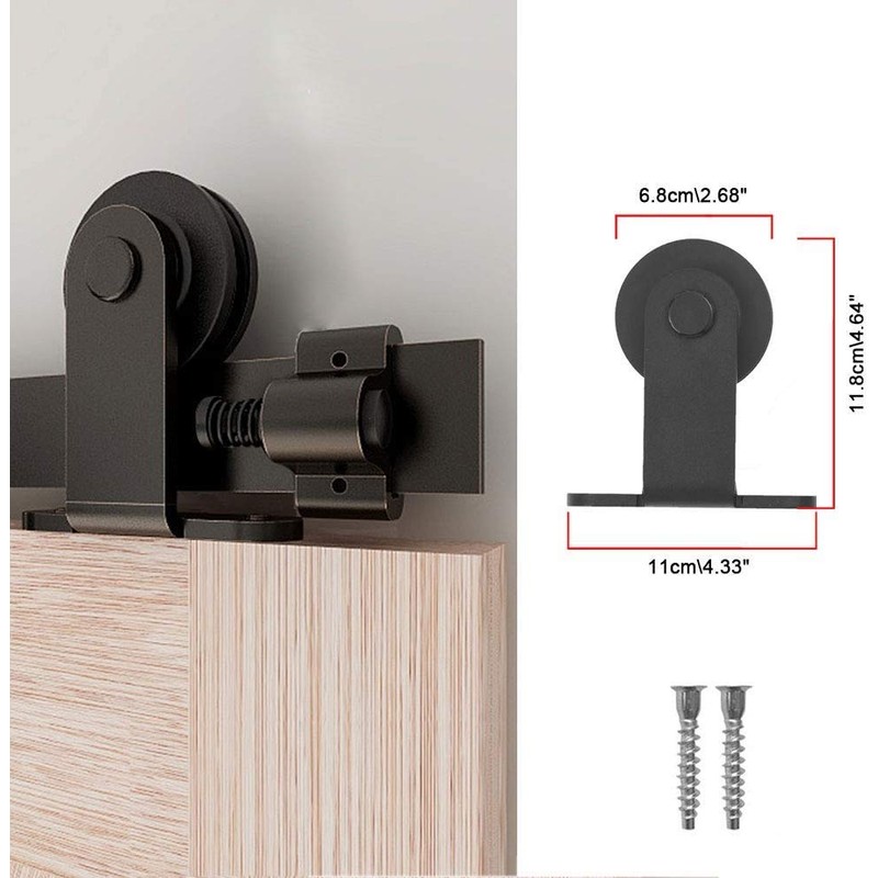 CCJH Sliding Barn Door Hardware Hangers Rollers Only 2pcs, NO
