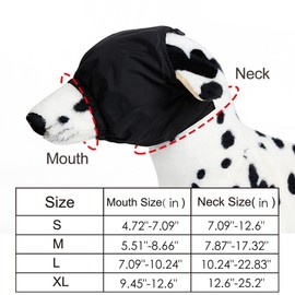 WORDERFUL Dog Eye Mask Calming Cap Shading Pet Anxiety Mask Muzzle for Grooming Anti Car Sickness (S)