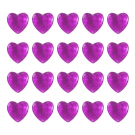 PATIKIL Heart Crystals Stone, 20 Pcs Natural Crystal Polished Love Gemstone Rose Quartz Pocket Bulk Set Balancing Meditation Gifts for Mother Women Birthday, Purple