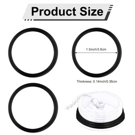 3pcs Boat Armor Filler Cap O-Rings, 1.5 Inch Boat Deck Fill Cap O-Ring Seal Gaskets Rubber Gas Cap O Ring Seal Fuel Cap Gasket Accessories Deck Fill Caps for Gas, Water, Diesel, Fuel (0513DP8)