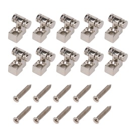Bstinay 10PCS Metal Guitar Roller String Trees Retainers Musical Instrument String Retainer Roller Chrome