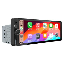 LEXXSON Single Din Car Stereo with Wireless Carplay Android Auto, 6.86 Inch IPS Touch Screen Single Din Radio with HD Screen, Car Radio MP5 Player with Mirror Link Bluetooth FM USB EQ GPS