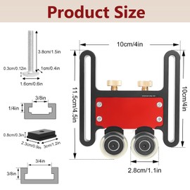 Bearing Roller Featherboards, Aluminum Alloy Roller Featherboards for Table Saw Router Tables Band Saws Jig Guide (2 Pack)