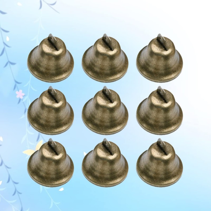 Ciieeo 35pcs Bronze Bell Hand Held for Decoration Ornaments Christmas