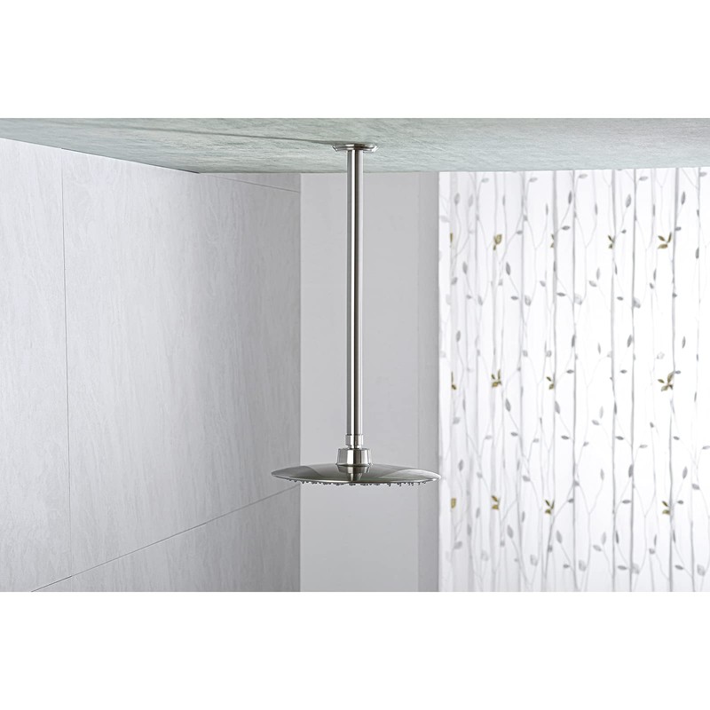 16 Inch Shower Arm and Flange Brushed Nickel, Ceiling Mounted