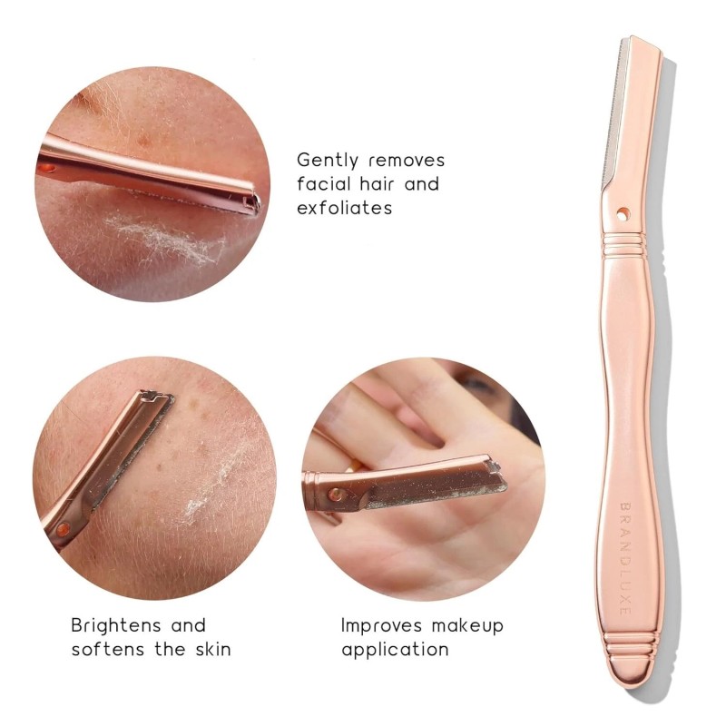 Brandluxe Dermaplaning Refills for Face, Eyebrow Shaping, Gentle Hair Removal