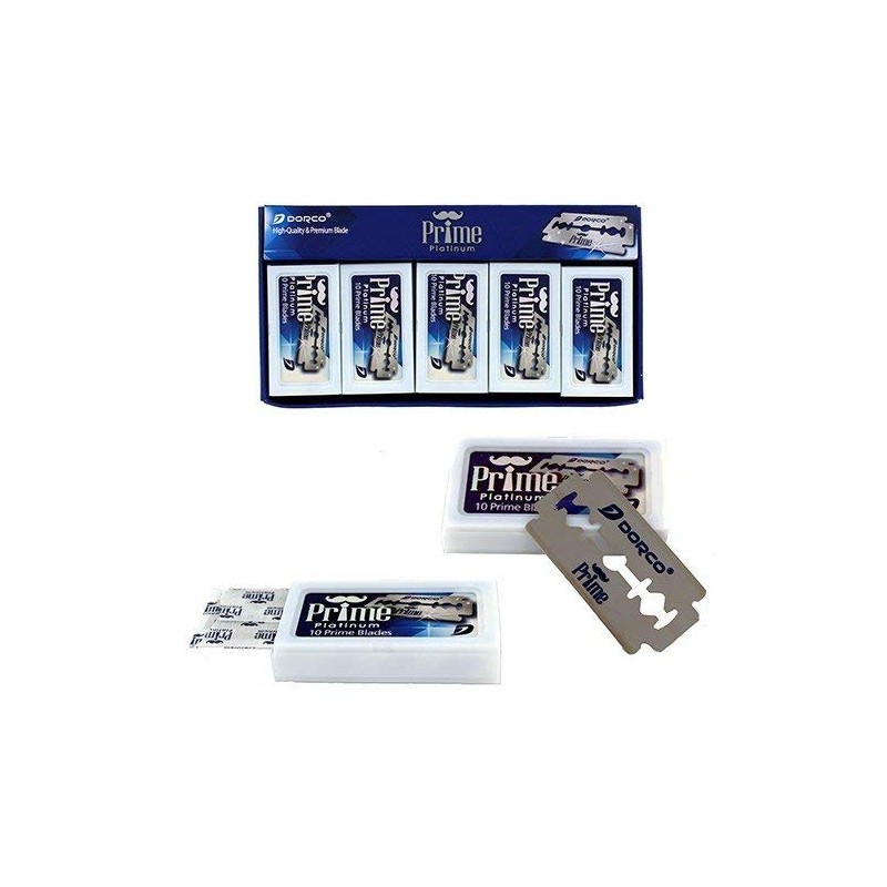 DORCO - Cuchillas de afeitar Prime de doble filo, 100