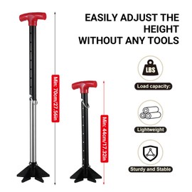 17''-27'' Adjustable Standing Aid Standing Assist Device Short Mobility Tool Stand Assist Aid for Elderly Help Seniors Get up from Floor/Ground