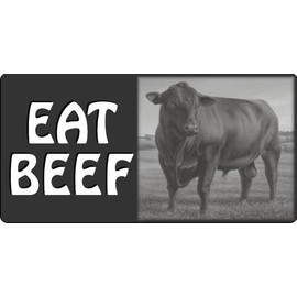 Eat Beef #2 Photo License Plate