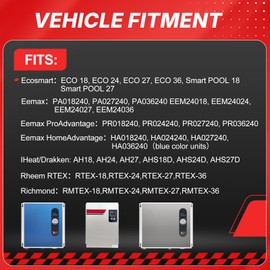 Titanium HE 90240 Heating Element Replacement for EcoSmart ECO 18 27 36 9KW 240V Tankless Water Heater Element Parts Replaces He 80240 R004709024S SGB-2903 HA-P004 HA-P005, 2 Pack Screw-In (HE 90240)