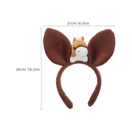 MALUGOGO 2026 Spring Festival Horse Headband Role Play Cartoon Animal Ears Plush Hair Accessories Girls Farm Party Costume