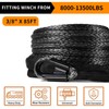 AlltoAuto Synthetic Winch Rope, 3/8" x 85'-25000 LBs Dyneema Synthetic