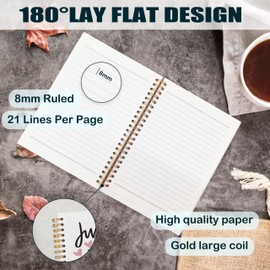 ignytiger Jesus Christian Notebook, Church Notebooks for Note Taking, White Daisy Floral Journals Journaling for Writing, Prayer Journal for Woman, Spiral Notebook 5.5x8.3 Inch