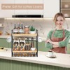 LEMIKKLE 2-Tier Wood Coffee Station Organizer with Pod Holder and