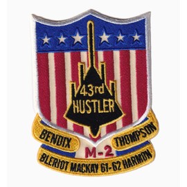 43rd Bombardment Wing B-58 Hustler Patch – Hook and Loop, 4"
