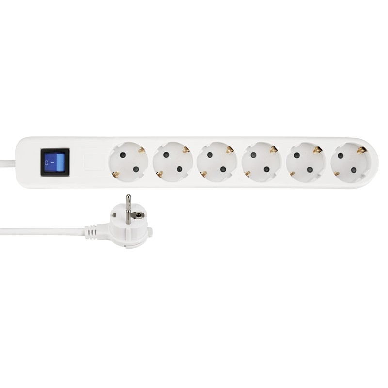 REV ICE 0014640110 Multiple Socket 6-Gang Cable 5 m Max.