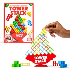 Tower Stack - Head to Head Stacking Challenge, Games for Kids 8-12, Family Games for Kids and Adults by Relatable