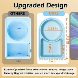 3 Pack Small Silicone Snack Containers with Lids, Reusable Food Storage Containers, Salad Dressing Container, Mini Double Compartment Snackle Box Container for Office, Picnic, School