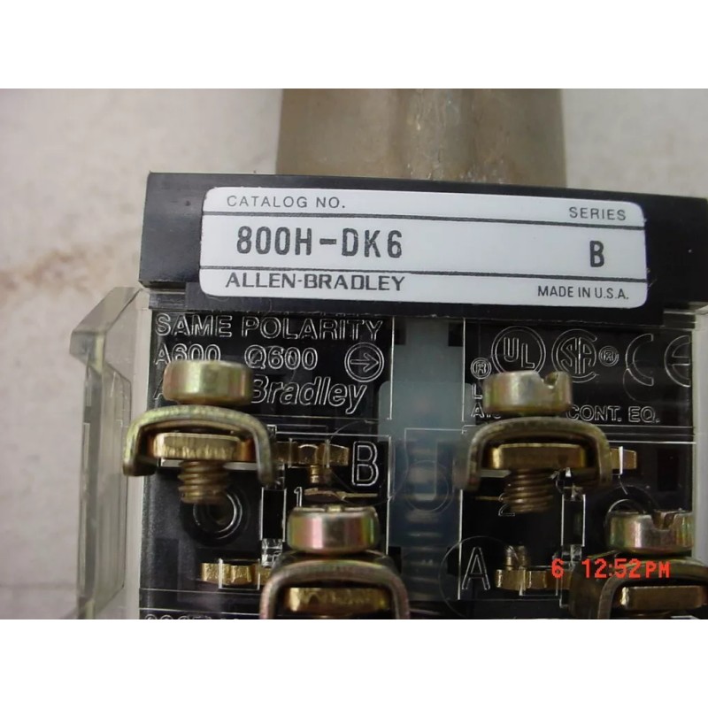 Allen-Bradley Allen Bradley Heavy Duty Push Button Mushroom Head 800H-DK6A