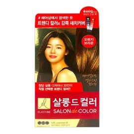 Elastine Salon de Color Hair Dye Orange Brown No. 8 1P -O / 엘라스틴 살롱드컬러 염색약 오렌지브라운 8호 1P -O