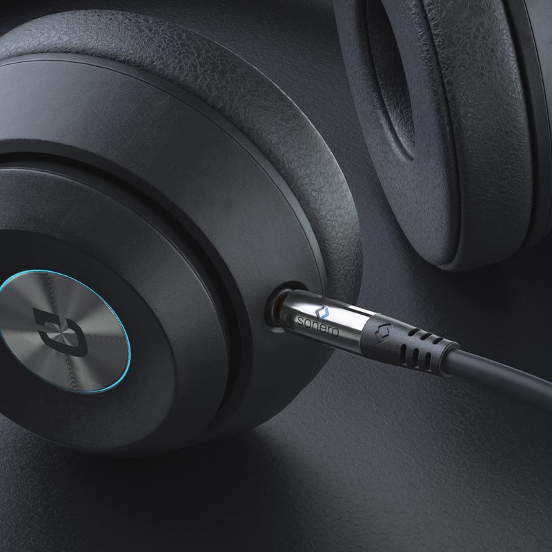 sonero® premium Audiokabel mit 1x 90° Stecker, 3.5mm Klinke, 1,50m,