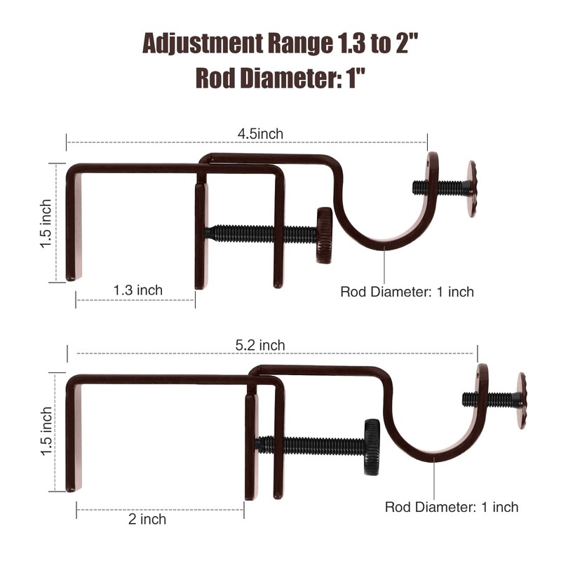 Outside Mounted Blinds Curtain Rod Bracket (Only Fit for 1.3-2