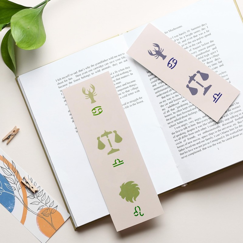 NAKLEO DIY Reusable Plastic Stencil - 15 x 21 cm